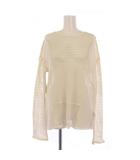 トゥデイフル TODAYFUL Patchwork Mesh Tops パッチワークメッシュトップス サマーニット 長袖 クルーネック 編み込み リボン F 白 ホワイト 12120610 /BB
