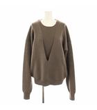 トゥデイフル TODAYFUL 22AW ミラノリブレイヤードニット Milanorib Layered Knit 2点セット セーター Vネック 長袖 タンクトップ F 茶 ブラウン 12220511 /YT