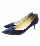 ジミーチュウ JIMMY CHOO アリュール スエード キトンヒール パンプス ポインテッドトゥ 35.5 紺 ネイビー /KU