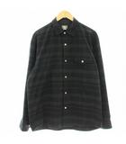ザノースフェイス THE NORTH FACE ストレッチフランネルシャツ NR62031 チェック 長袖 シャツ L 黒 ブラック /☆G