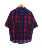 ザ リラクス THE RERACS オープンカラーチェックシャツ 半袖 48 青 赤 19SS-REBL-181-J /BM
