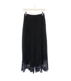 グレースコンチネンタル GRACE CONTINENTAL 21SS カットワーク刺繍ワイドパンツ 花柄レース 36 ネイビー 0121111091 /YM