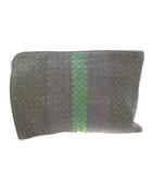 ボッテガヴェネタ BOTTEGA VENETA イントレチャート クラッチバッグ セカンドバッグ レザー 緑 グリーン /BB ■OH