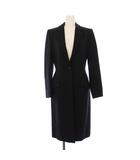 フォクシー ブティック FOXEY BOUTIQUE チェスターコート ロング シルク 38 黒 15149-SW0207 /BM