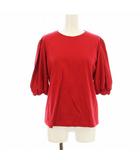 エポカ EPOCA Tシャツ カットソー 五分袖 パフスリーブ クルーネック 40 赤 レッド M5P10-376-16 /KU