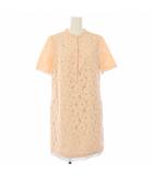 ダイアンフォンファステンバーグ DIANE von FURSTENBERG ワンピース レース 半袖 ひざ丈 4 ピンク 404-148673 /TK