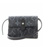 ルイヴィトン LOUIS VUITTON オーガナイザー ドゥ ポッシュ 財布 二つ折り 青 ブルー 黒 ブラック M69998 /AN5 ■OH
