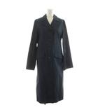 プラダ PRADA チェスターコート ロング丈 コットン 42 紺 ネイビー /AN31