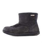 エミュー emu ムートンブーツ ショート スエード ロゴ 24cm チャコールグレー /BB