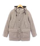 アクアスキュータム AQUASCUTUM ダウンジャケット アウター フード ショート丈 総柄 ウール 36 茶 ブラウン /BB