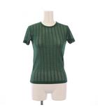 メゾンマルジェラ 1 Maison Margiela 1 Tシャツ 半袖 クルーネック シアー シースルー ストレッチ XS 緑 グリーン /BB