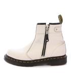 ドクターマーチン DR.MARTENS 2976 TWIN ZIP CHELSEA ツイルジップチェルシー ショートブーツ レースアップ 厚底 レザー バイカラー UK6 白 ホワイト 黒 ブラック /BB