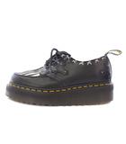 ドクターマーチン DR.MARTENS RAMSEY QUAD 3 SMOOTH HAIRON ラムジークワッド3スムースヘアロン レースアップシューズ ローカット 厚底 レザー ハラコ ゼブラ柄 UK6 黒 ブラック /BB
