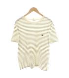 セリーヌ CELINE トリオンフ レギュラー Tシャツ カットソー 半袖 ボーダー M グレー 白 ホワイト 2X66H680I /AN45