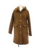 マッキントッシュ MACKINTOSH キルティングコート ロング ウール 裏地ボア 中綿 アウター 36 茶 /YM