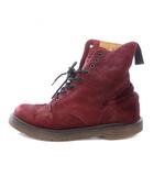 ドクターマーチン DR.MARTENS PASCAL 8ホールブーツ ショート レースアップ 厚底 ハラコ UK4 赤 レッド CK09M /BB