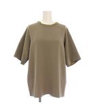 チノ CINOH カットソー 半袖 クルーネック ストレッチ 無地 F カーキ /BB