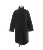Sマックスマーラ 'S Max Mara 中綿コート ロング丈 スタンドカラー ファー ナイロン アウター 38 黒 ブラック /AN35