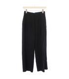 プラージュ Plage 24SS washable linen混 ハイウエストパンツ ワイド スラックス ジップフライ 麻 リネン混 36 黒 ブラック タグ付き 24030922709120 /BB