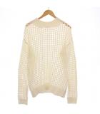 トゥデイフル TODAYFUL 23AW Square Mesh Knit スクエアメッシュニット 長袖 クルーネック 編み込み F 白 ホワイト 12320512 /BB
