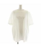 MUSE BY ROCHAS Premiere Tシャツ カットソー 半袖 レース 切替 大きいサイズ 13+ 白 ホワイト /AN39