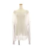 ドゥーズィエムクラス DEUXIEME CLASSE ミドルゲージニット カットソー シアー 麻 リネン ボートネック 長袖 ライトグレー 17080500705010 /HN