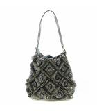 ジャマンピュエッシュ JAMIN PUECH ハンドバッグ ビジュー スパンコール グレー /☆G