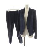 TAILOR LANAI TESTRA 2B スーツ セットアップ ノーカラージャケット パンツ スラックス 2 紺 ネイビー 9904219 9906479 /AN45