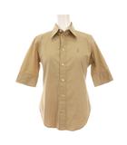 ラルフローレン RALPH LAUREN SUPER SLIM FIT シャツ ブラウス 半袖 ベージュ WMBLWOVS2B0063 /YM