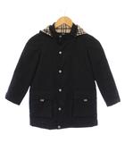 バーバリー ロンドン BURBERRY LONDON 中綿ジャケット アウター ショート丈 フード 裏地ノバチェック 120A 黒 ブラック /BB