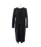 タグ付き EXECUTIVE NIKKIA.N/KEELIA スーツ ノーカラージャケット ワンピース 38 40 ネイビー 03-9904131-890-038 /KH