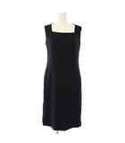 ジュンアシダ jun ashida ブラックフォーマル 喪服 ワンピース ノースリーブ ひざ丈 9 黒 P04202 /TK