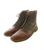 クラークス clarks ブーツ レザー 切替 レースアップ 8 ブラウン /NQ