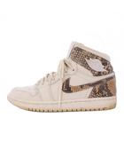 ナイキ NIKE Women's Air Jordan 1 Retro High White Snake エアジョーダン1 レトロ ハイ ホワイト スネーク スニーカー US7.5 24.5cm 白 AH7389-004 /KH