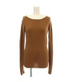 ドゥーズィエムクラス DEUXIEME CLASSE リブニット カットソー 19-080-560-0007 ウール混 長袖 指ぬき F 茶 ブラウン /☆G