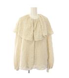 カオン Kaon FOR ESTNATION ジャガードカラースカーフブラウス 長袖 38 アイボリー /TK