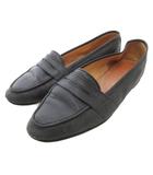 ラルフローレン RALPH LAUREN コインローファー モカシン レザー 24cm 黒 ブラック /JS