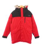 ザノースフェイス THE NORTH FACE BEDFORD DOWN PARKA ベッドフォードダウンパーカー ジャケット アウター ナイロン フード ロゴ バイカラー フェイクファー L 赤 レッド 黒 ブラック  NF0A2RFU /BB