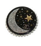 シャネル CHANEL 17K スペースステーション ピンブローチ ココマーク ブラック /KH ■OH