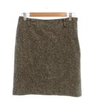 ラルフローレン RALPH LAUREN SPORT ミニスカート タイト ツイード 9 白 ホワイト 黒 ブラック 茶 ブラウン /JS