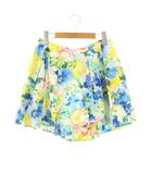 ポロ ラルフローレン POLO RALPH LAUREN プリーツスカート 膝丈 花柄 16 青 ブルー /AT ■OS