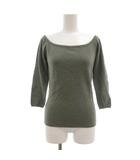 ラルフローレン RALPH LAUREN ミックスニット セーター カシミヤ 長袖 ラウンドネック M グレー オレンジ 青 ブルー /JS