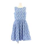 ポロ ラルフローレン POLO RALPH LAUREN ワンピース ひざ丈 ノースリーブ 花柄 16 青 ブルー /OR