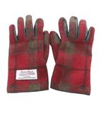 ハリスツイード Harris Tweed 手袋 グローブ チェック柄 レッド /YO27