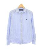 ラルフローレン RALPH LAUREN シャツ 長袖 刺繍 ストライプ L/G 14-16 青 0200011855 /TK