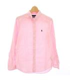 ラルフローレン RALPH LAUREN シャツ NATURAL STRETCH 長袖 ストライプ柄 刺繍 L/G 14-16 ピンク 0200000990 /TK
