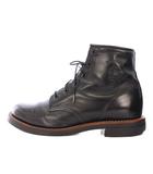 チペワ CHIPPEWA CORDOVAN LACE UP BOOT コードバンレースアップブーツ ショート ローヒール レザー 9D 黒 ブラック /BB