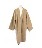 マックスマーラ MAX MARA ノーカラーコート アウター ロング丈 前開きトッパー カシミヤ 無地 ワンカラー 40 ベージュ /BB