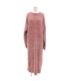 ジェラートピケ gelato pique ニット ワンピース ロング 長袖 F ピンク /UO