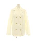 バーバリー ロンドン BURBERRY LONDON テーラードジャケット ダブル 背抜き 裏ノバチェック コットン 40 白 ホワイト FCA68-173 /KU